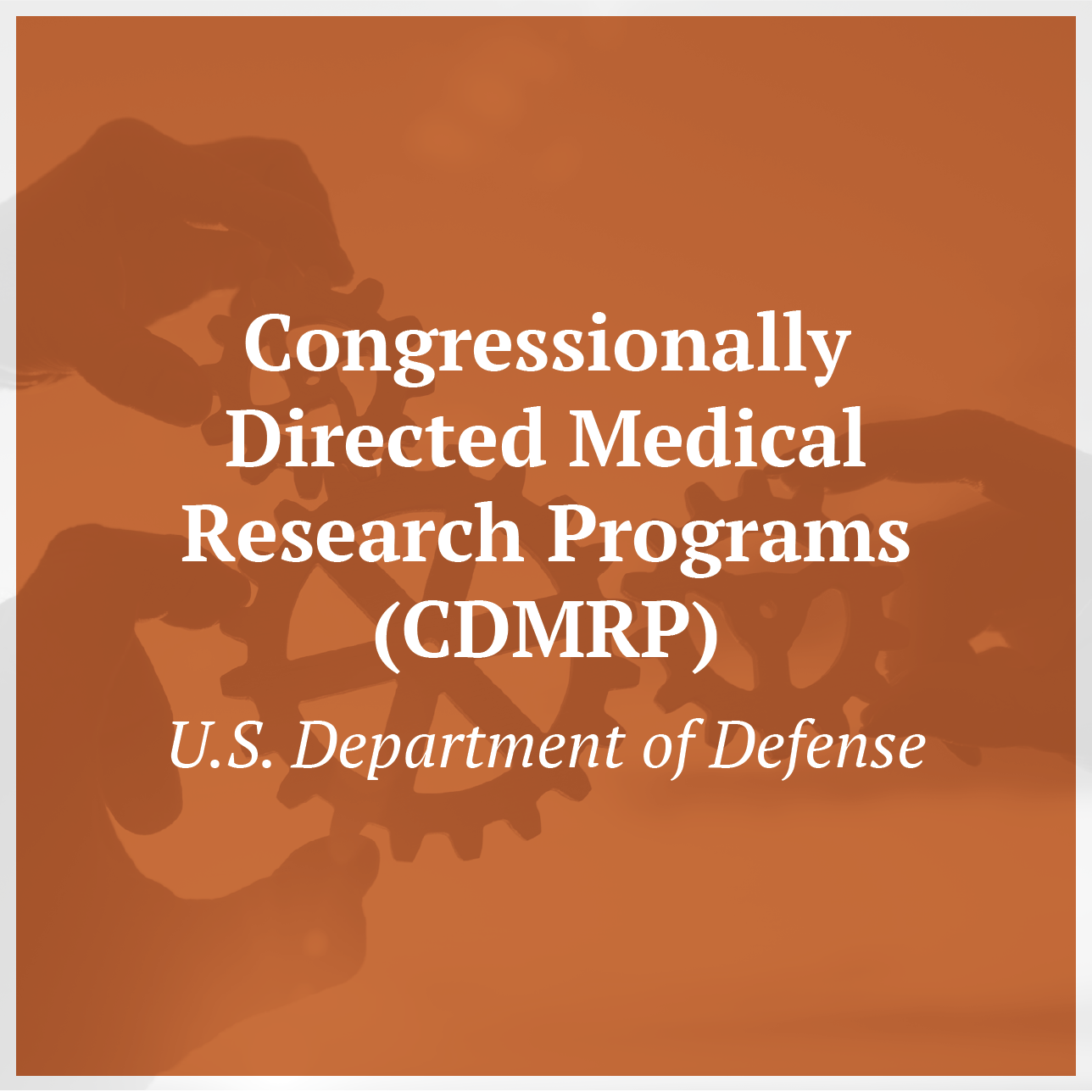 DoD: Congressionally Directed Medical Research Programs 